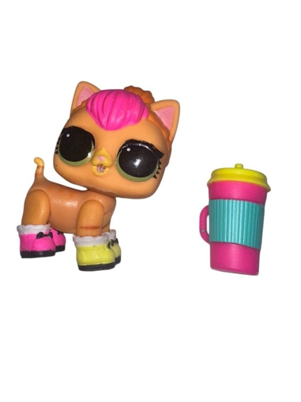 LOL Surprise Neon Kitty Pets Series 3 Cosplay Club Drink Cup Cat Mini Toy OMG